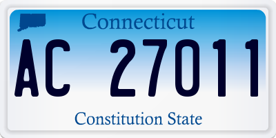CT license plate AC27011