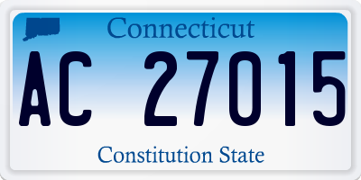 CT license plate AC27015