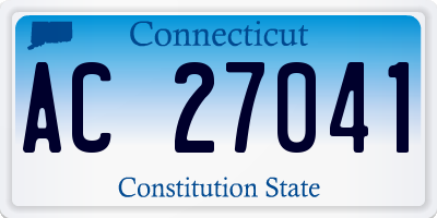 CT license plate AC27041