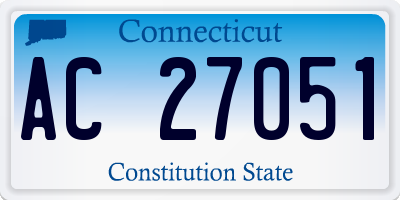 CT license plate AC27051