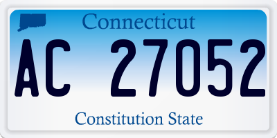 CT license plate AC27052