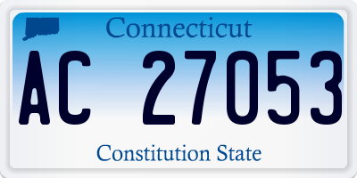 CT license plate AC27053