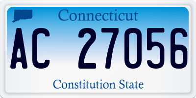 CT license plate AC27056