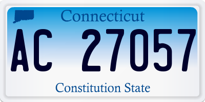 CT license plate AC27057
