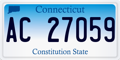 CT license plate AC27059