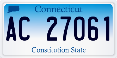 CT license plate AC27061