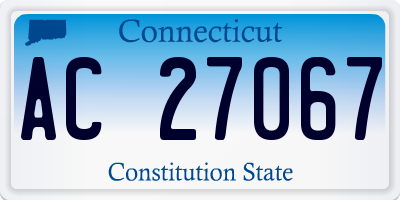CT license plate AC27067