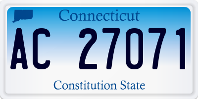 CT license plate AC27071