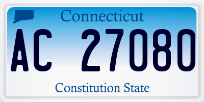 CT license plate AC27080
