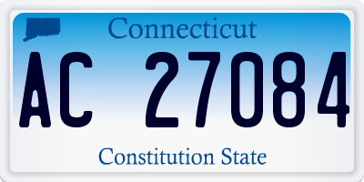 CT license plate AC27084