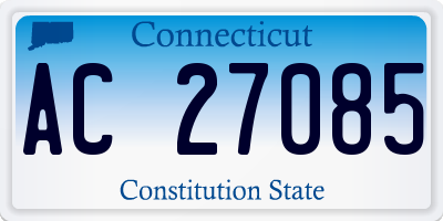 CT license plate AC27085