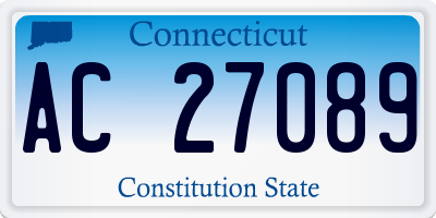 CT license plate AC27089