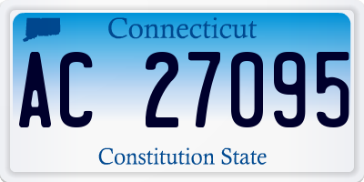 CT license plate AC27095