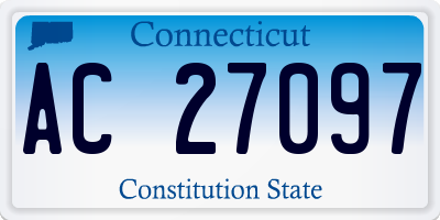 CT license plate AC27097