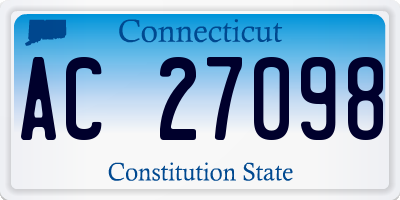 CT license plate AC27098