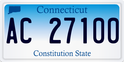 CT license plate AC27100