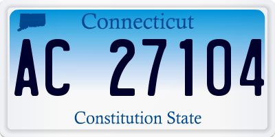 CT license plate AC27104