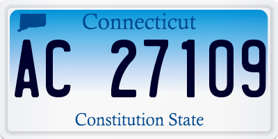 CT license plate AC27109