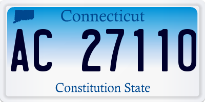 CT license plate AC27110