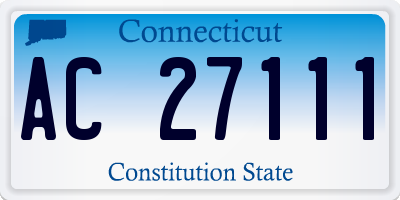 CT license plate AC27111