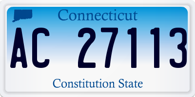 CT license plate AC27113