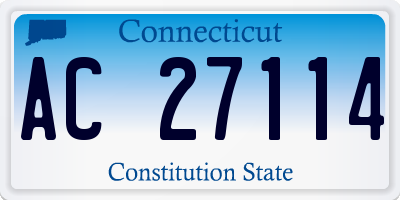 CT license plate AC27114