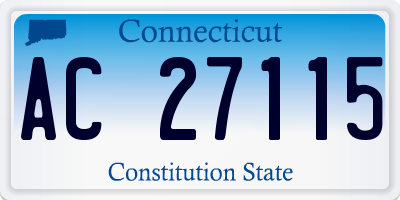 CT license plate AC27115