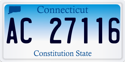 CT license plate AC27116