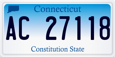 CT license plate AC27118