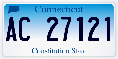 CT license plate AC27121