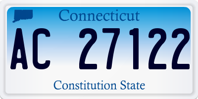 CT license plate AC27122
