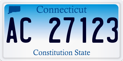 CT license plate AC27123