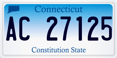 CT license plate AC27125