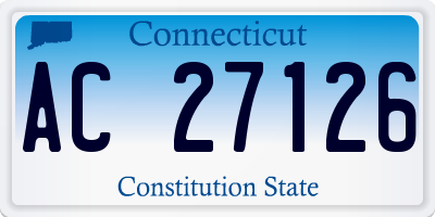 CT license plate AC27126