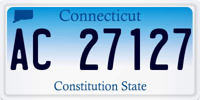 CT license plate AC27127