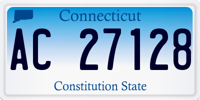 CT license plate AC27128