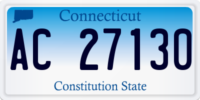 CT license plate AC27130