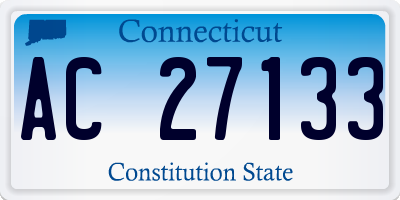 CT license plate AC27133