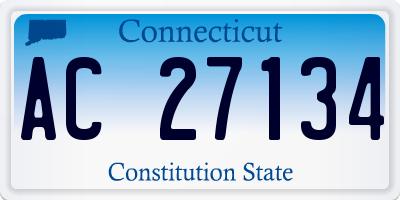 CT license plate AC27134