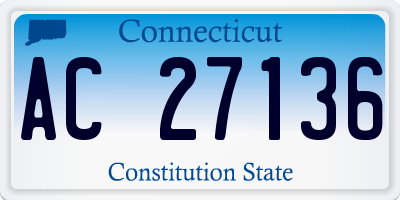 CT license plate AC27136