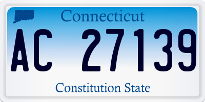 CT license plate AC27139