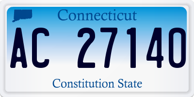 CT license plate AC27140