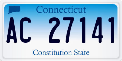 CT license plate AC27141