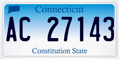 CT license plate AC27143
