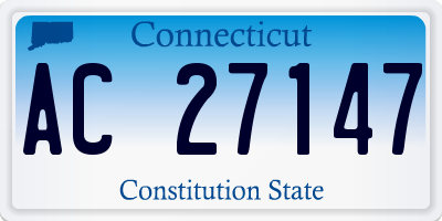 CT license plate AC27147