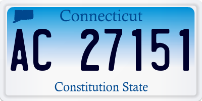 CT license plate AC27151