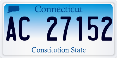 CT license plate AC27152