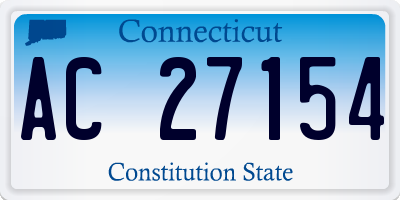 CT license plate AC27154