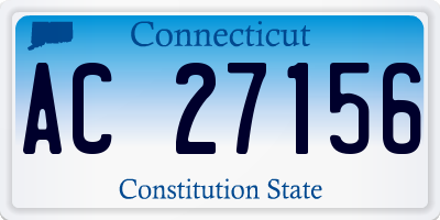 CT license plate AC27156