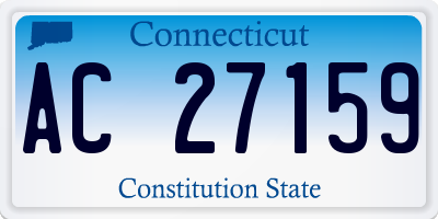 CT license plate AC27159